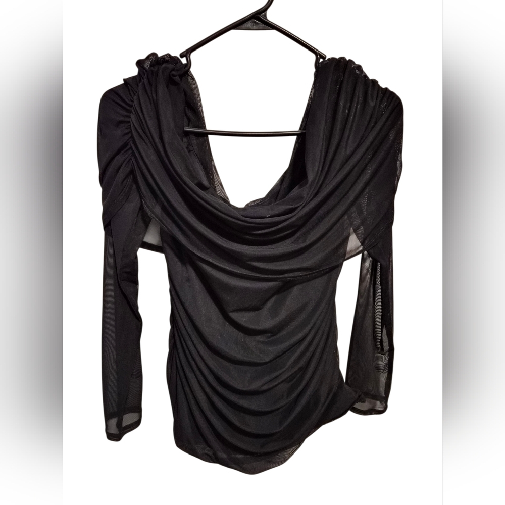 Abercrombie & Fitch Black Drape Blouse - Picture 1 of 5